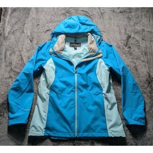 Eddie Bauer Full Zip Lightweight Hooded Jacket Women's Size XL Teal